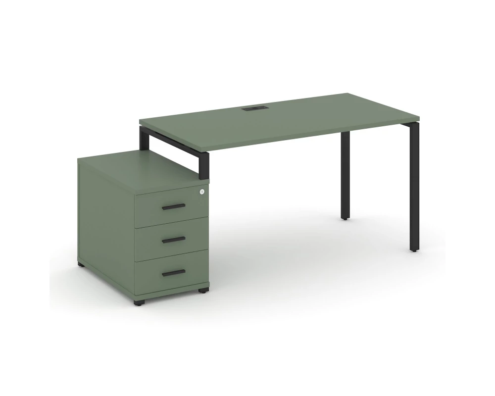 Стол письменный с 1 опорной тумбой CN.SP-302 B 1180/1546x720x750 Concept