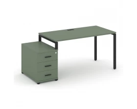 Стол письменный с 1 опорной тумбой CN.SP-302 B 1180/1546x720x750 Concept images