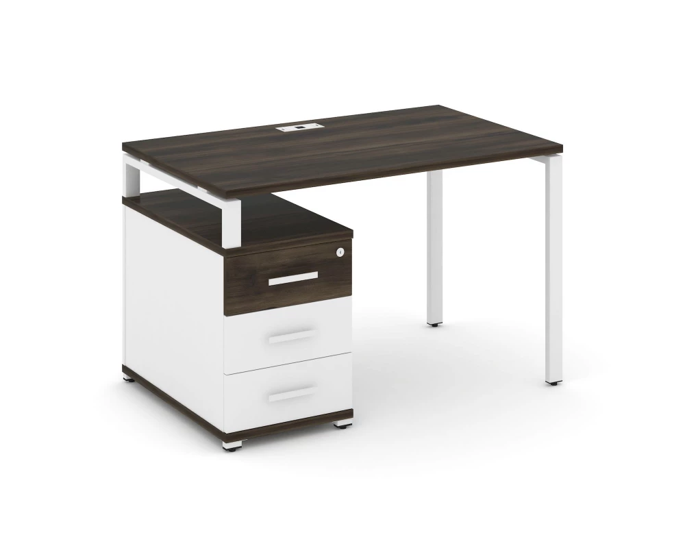 Стол письменный с 1 опорной тумбой CN.SP-302 W 1180/1546x720x750 Concept