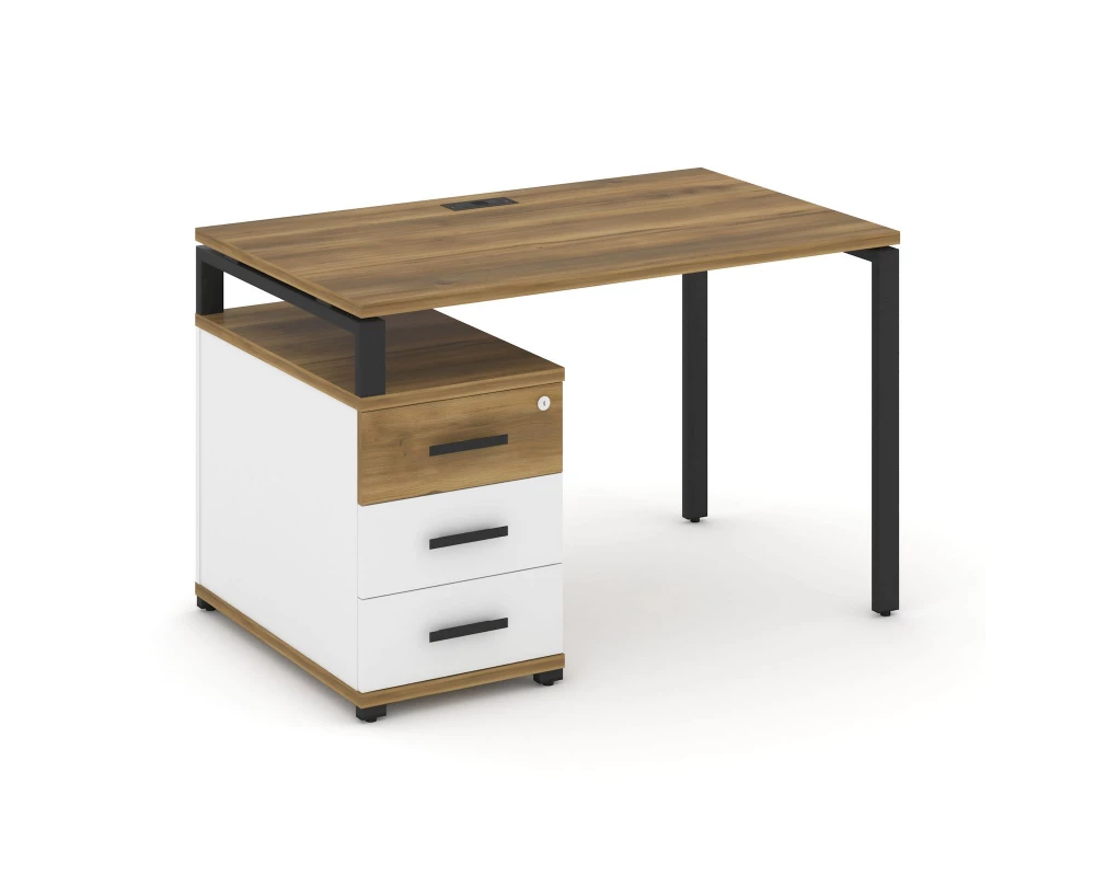 Стол письменный с 1 опорной тумбой CN.SP-302 W 1180/1546x720x750 Concept