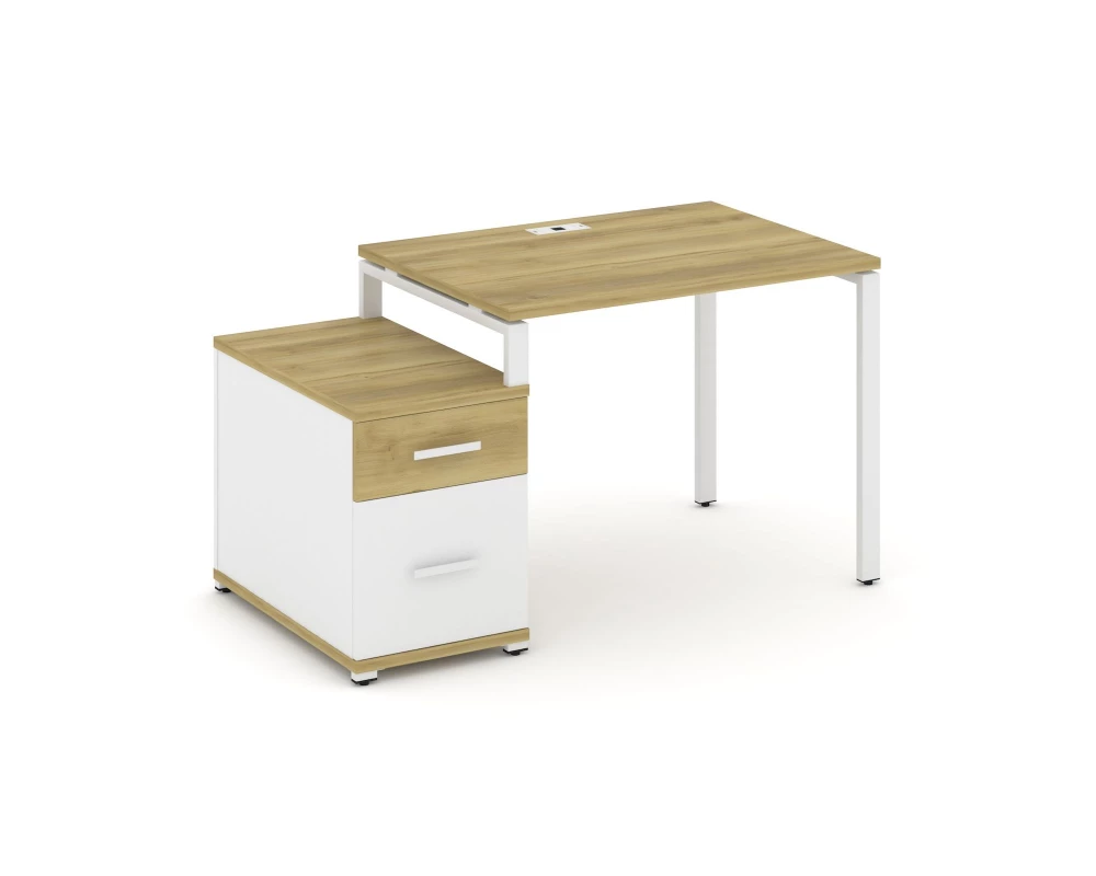 Стол письменный с 1 опорной тумбой CN.SP-305 W 980/1346x720x750 Concept