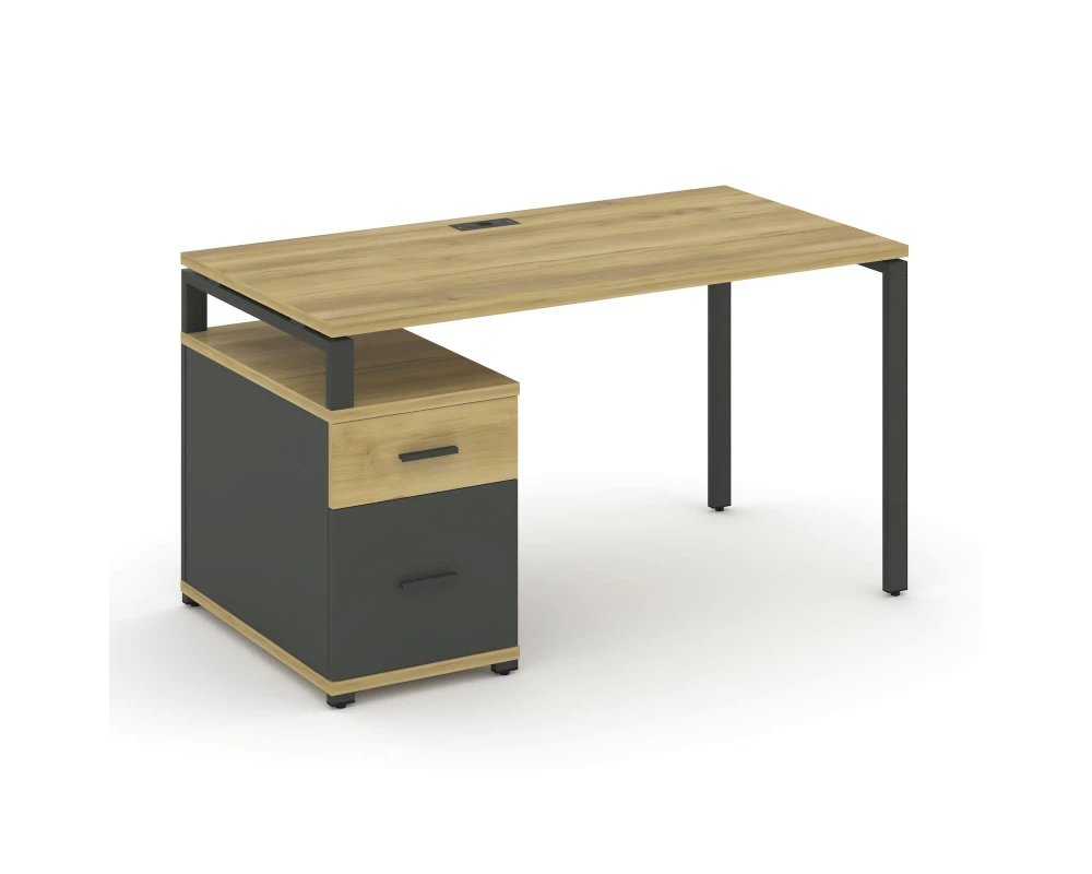 Стол письменный с 1 опорной тумбой CN.SP-305 W 980/1346x720x750 Concept