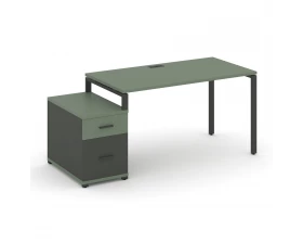 Стол письменный с 1 опорной тумбой CN.SP-305 W 980/1346x720x750 Concept images