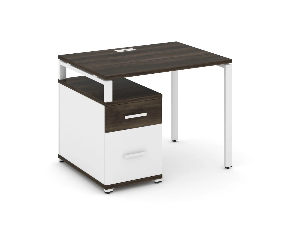 Стол письменный с 1 опорной тумбой CN.SP-305 W 980/1346x720x750 Concept