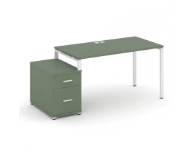 Стол письменный с 1 опорной тумбой CN.SP-305 W 980/1346x720x750 Concept images