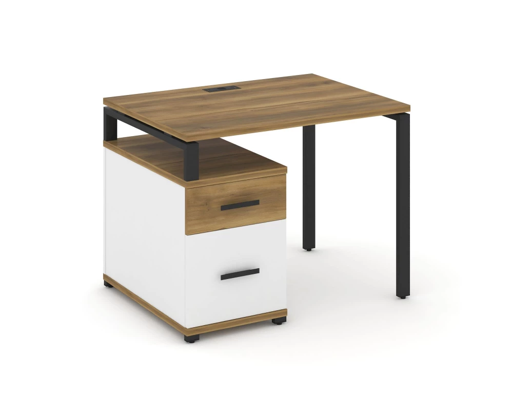 Стол письменный с 1 опорной тумбой CN.SP-305 W 980/1346x720x750 Concept