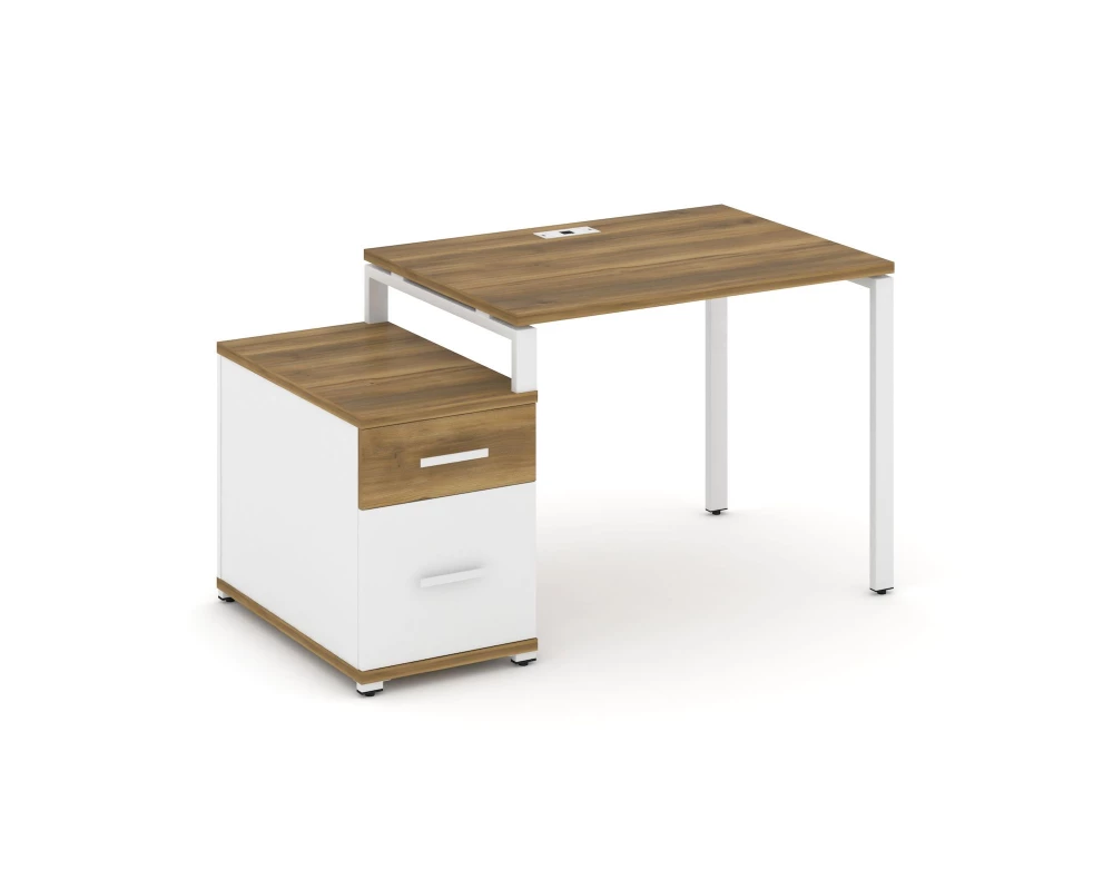 Стол письменный с 1 опорной тумбой CN.SP-305 W 980/1346x720x750 Concept