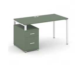 Стол письменный с 1 опорной тумбой CN.SP-305 W 980/1346x720x750 Concept images