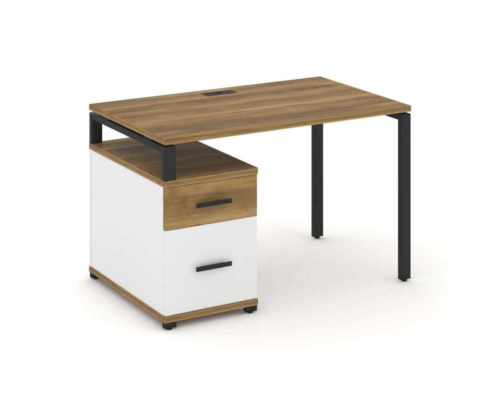 Стол письменный с 1 опорной тумбой CN.SP-306 W 1180/1546x720x750 Concept