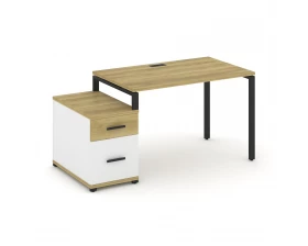 Стол письменный с 1 опорной тумбой CN.SP-306 W 1180/1546x720x750 Concept images