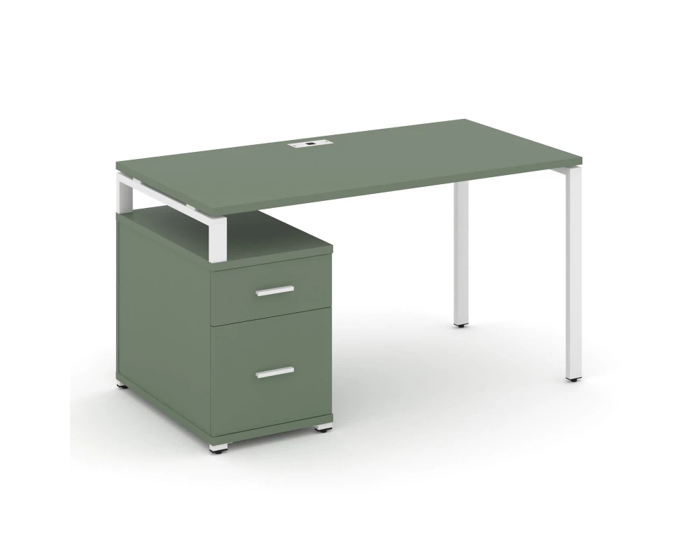 Стол письменный с 1 опорной тумбой CN.SP-306 W 1180/1546x720x750 Concept