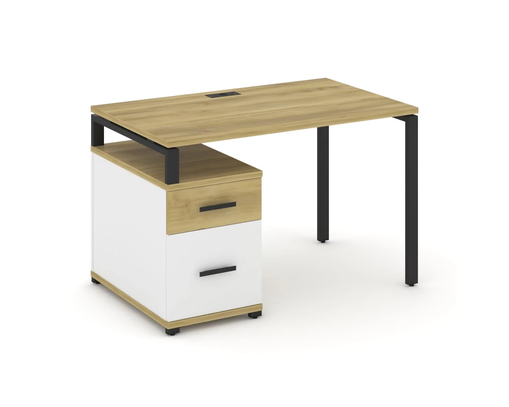 Стол письменный с 1 опорной тумбой CN.SP-306 W 1180/1546x720x750 Concept