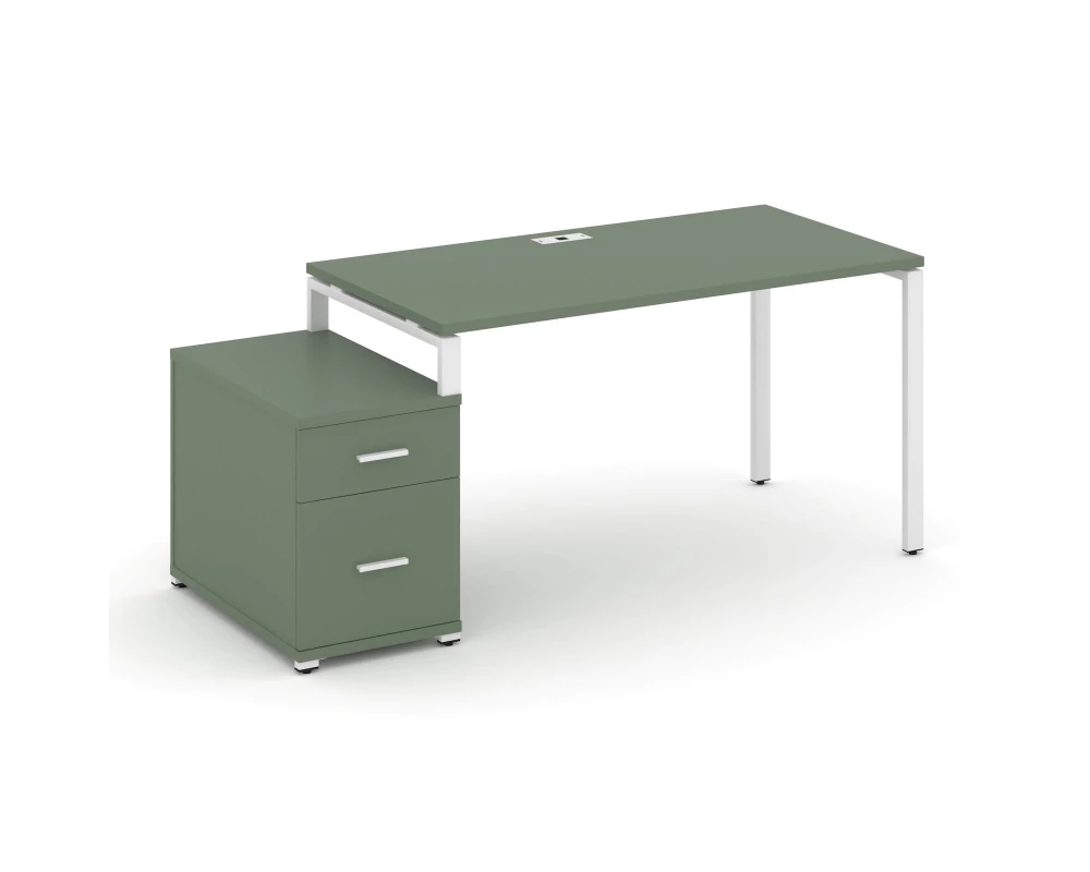 Стол письменный с 1 опорной тумбой CN.SP-306 W 1180/1546x720x750 Concept