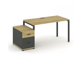 Стол письменный с 1 опорной тумбой CN.SP-306 W 1180/1546x720x750 Concept images