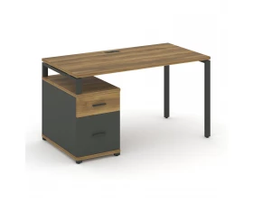 Стол письменный с 1 опорной тумбой CN.SP-306 W 1180/1546x720x750 Concept images
