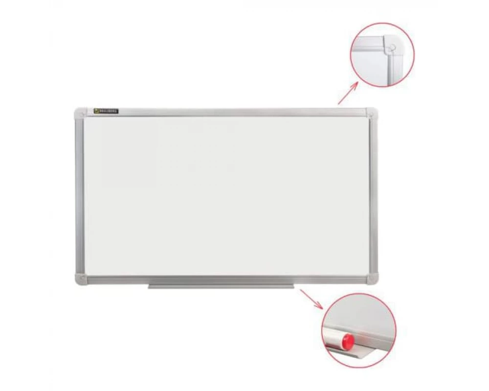 Доска магнитно маркерная BRAUBERG стандарт 100х180 алюминиевая рамка