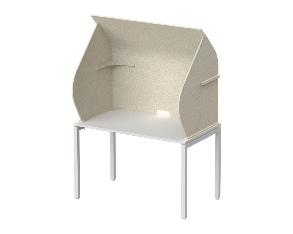 Кабина-капсула с фигурными боковыми стенками 158х72х140 Forest Office Лебединый пух